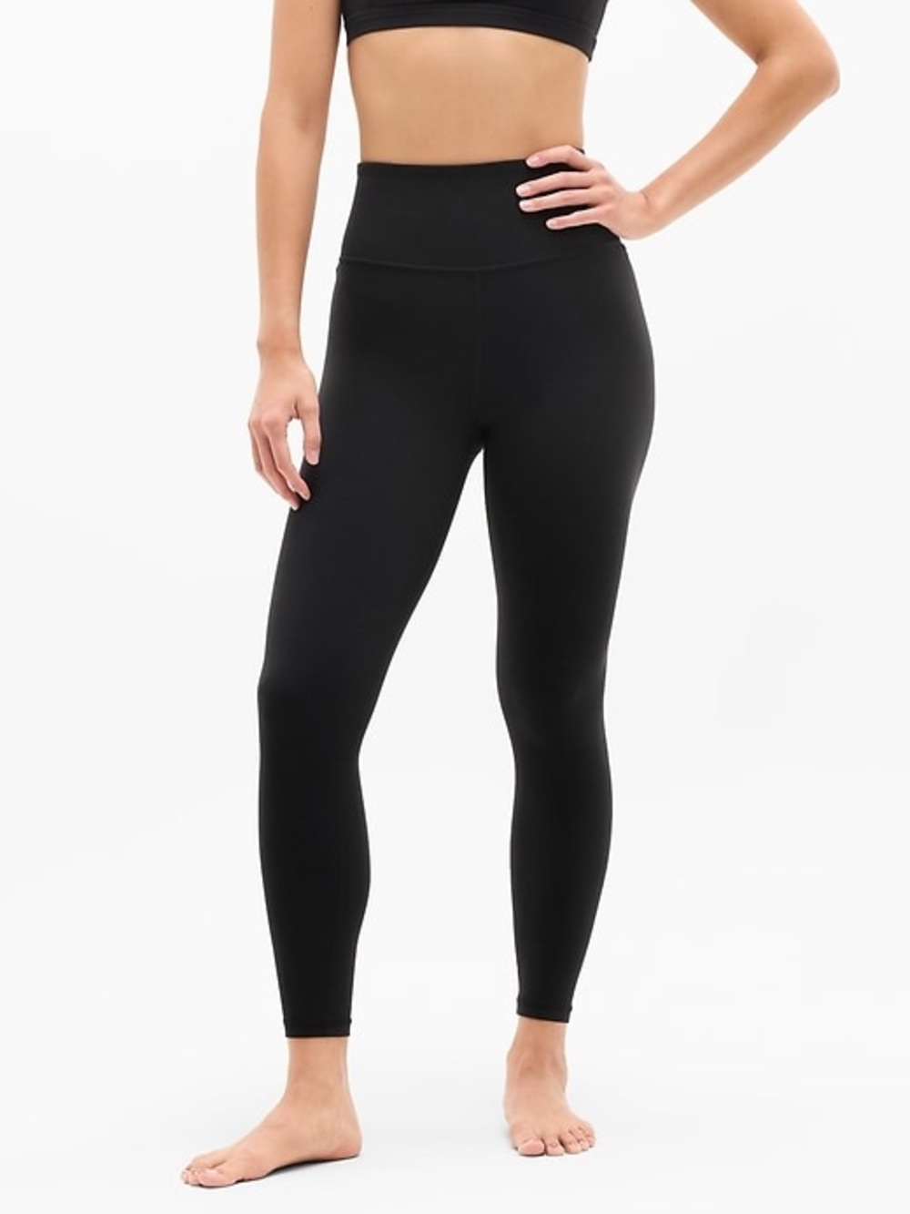 Athleta Elation Shine 7/8 Tights Black Small NWOT